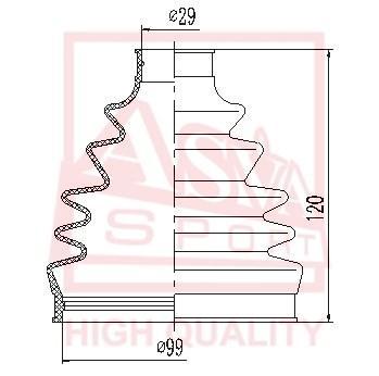 

Пыльник Шруса (К-Кт Без Смазки) 28x100x103 Peugeot Boxer 2006-/Fuat Ducato New/Citroen Jum