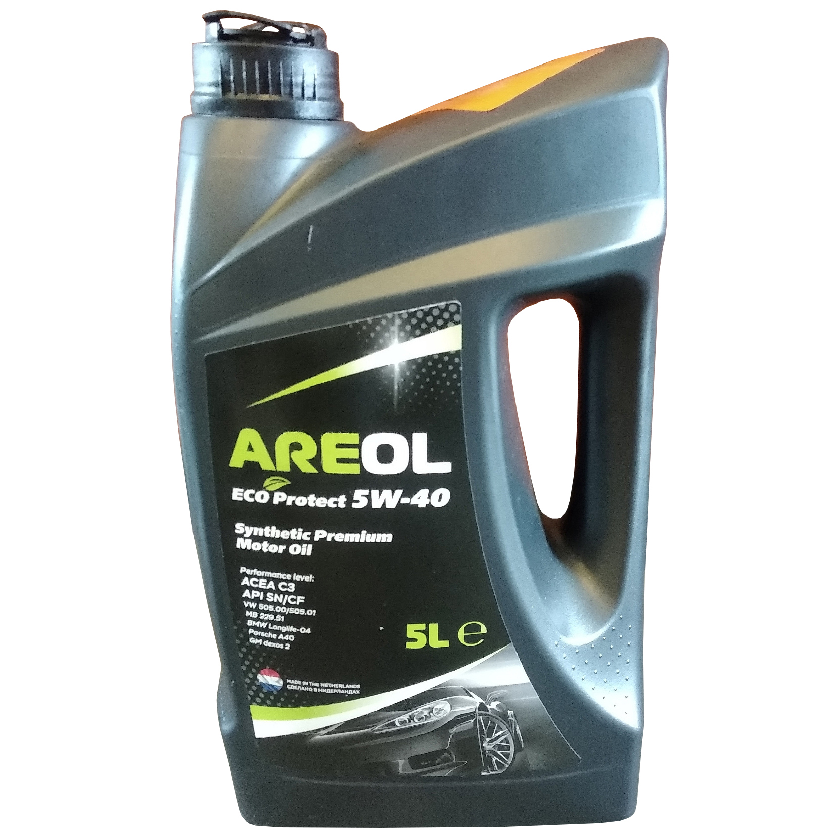 фото Areol eco protect 5w40 (5l)_моторное масло! синт.\acea c3, api sn/cf, vw 505.00/505.01, mb