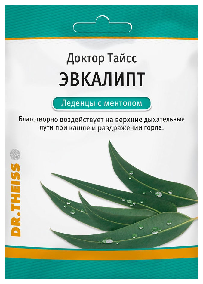 Леденцы Доктор Тайсс Эвкалипт и ментол + витамин С 75 г