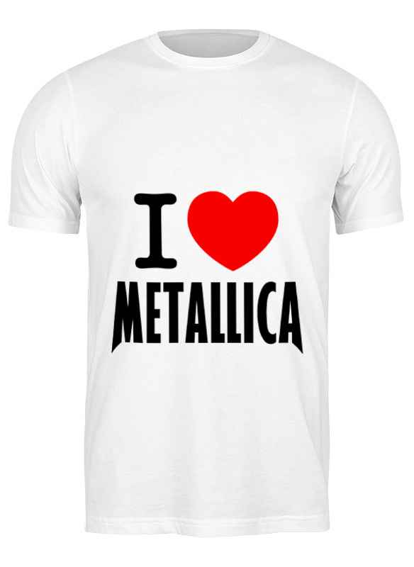 

Футболка мужская Printio «i love metallica» белая L, Белый, «i love metallica»