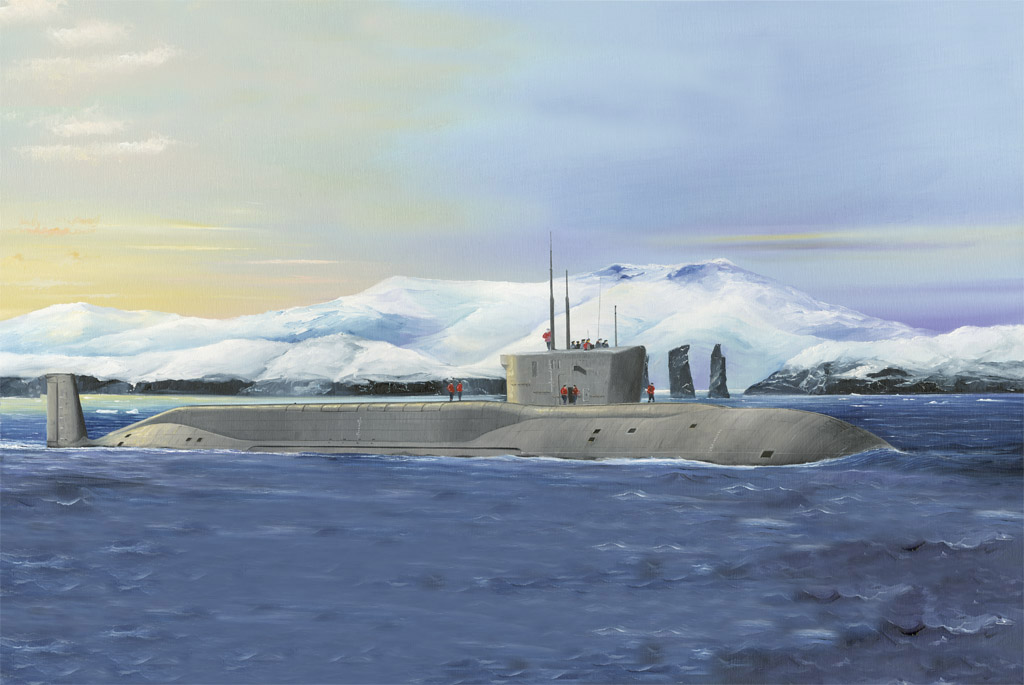 фото Сборная модель hobbyboss 1/350 russian navy project 955 borei-yuri dolgoruky ssbn 83520