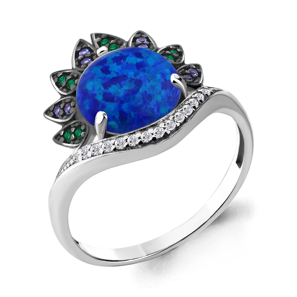 

Кольцо из серебра с сапфиром р. , Aquamarine 6599895ГБ_925_р, 6599895ГБ_925_р