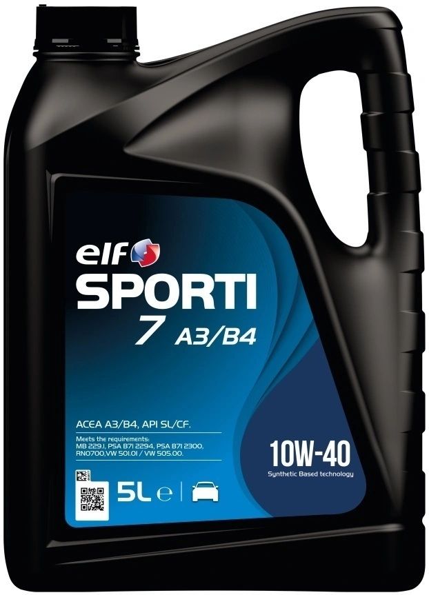 

Моторное масло elf синтетическое SPORTI 7 A3/B4 10W40 5л