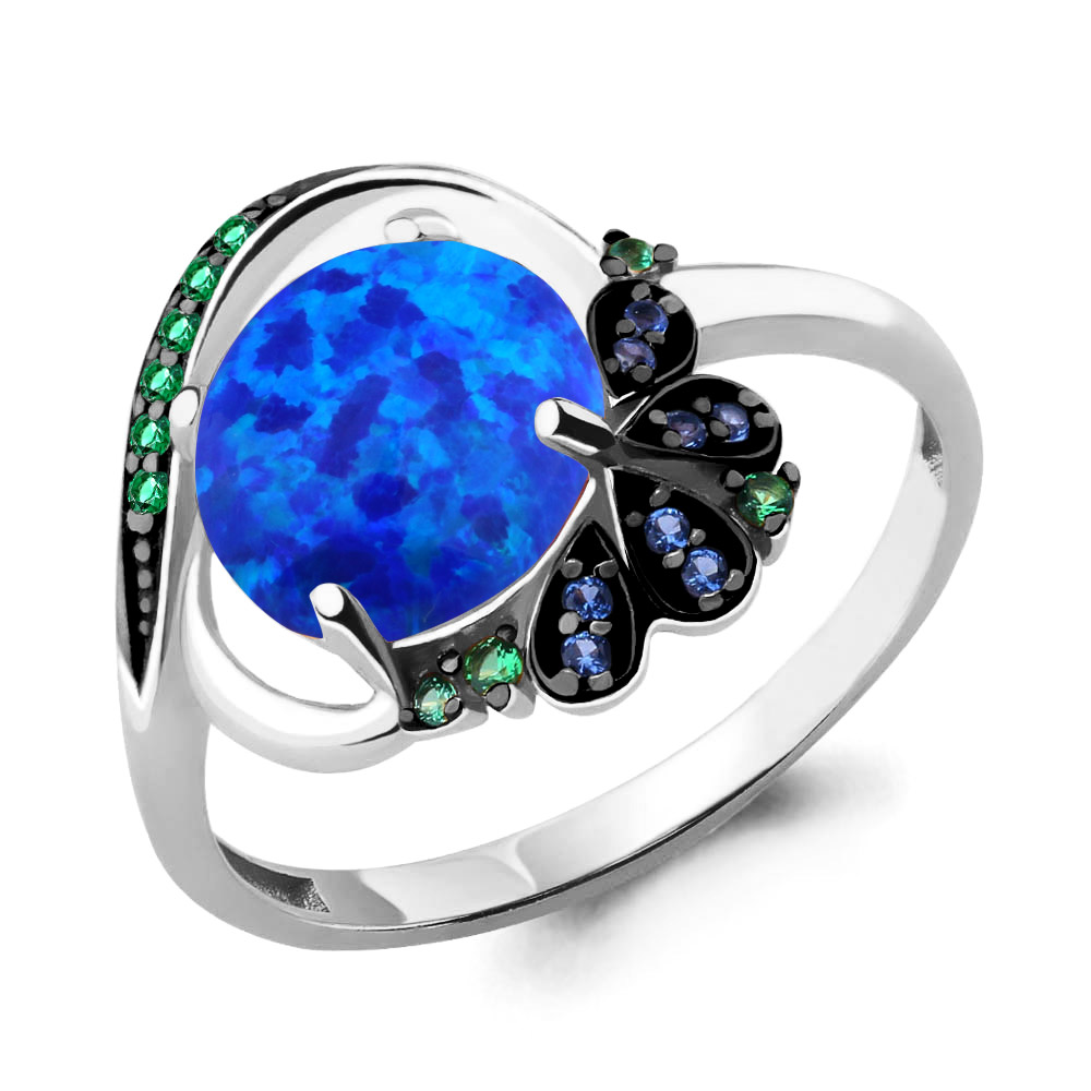 

Кольцо из серебра с сапфиром р.  Aquamarine 6599995ГБ_925_р, 6599995ГБ_925_р