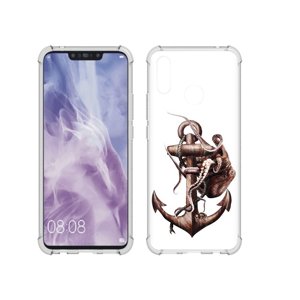 

Чехол MyPads Tocco для Huawei Nova 3i ржавый якорь (PT227100.63.579), Прозрачный, Tocco