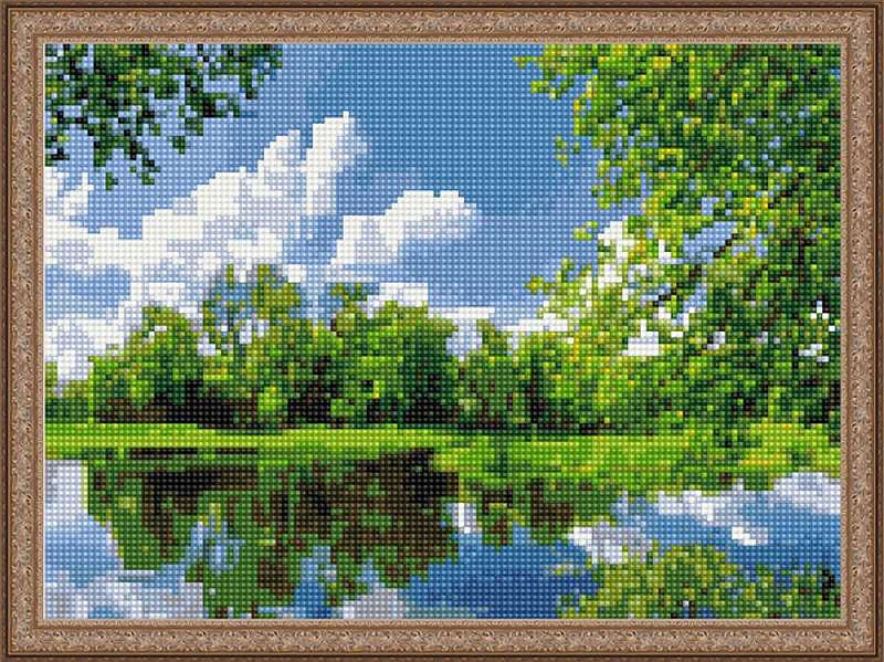 

Алмазная вышивка «Отражение леса»