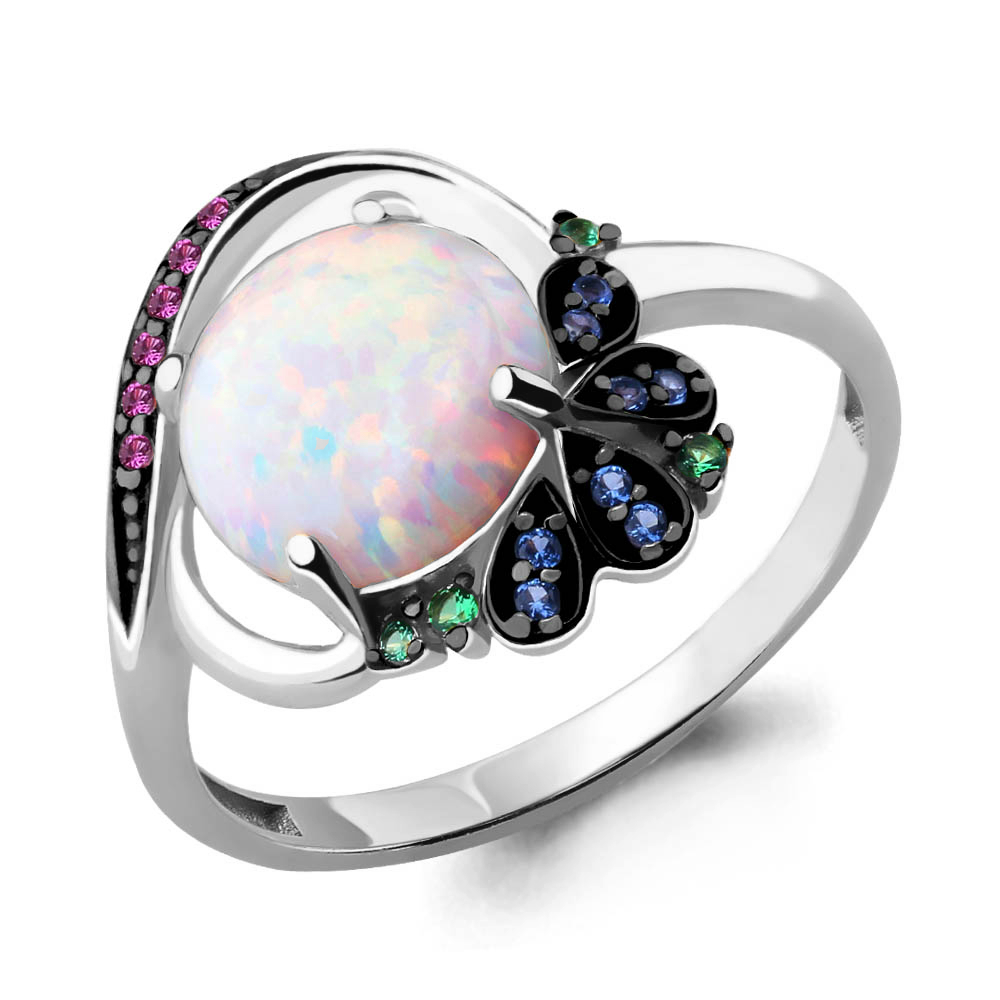 

Кольцо из серебра с сапфиром р. , Aquamarine 6599998ВБГ_925_р, 6599998ВБГ_925_р