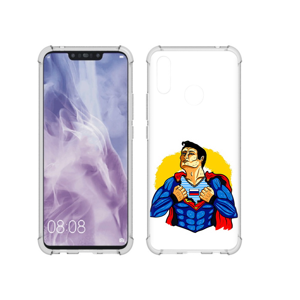 

Чехол MyPads Tocco для Huawei Nova 3i русский супермен (PT227100.63.591), Прозрачный, Tocco