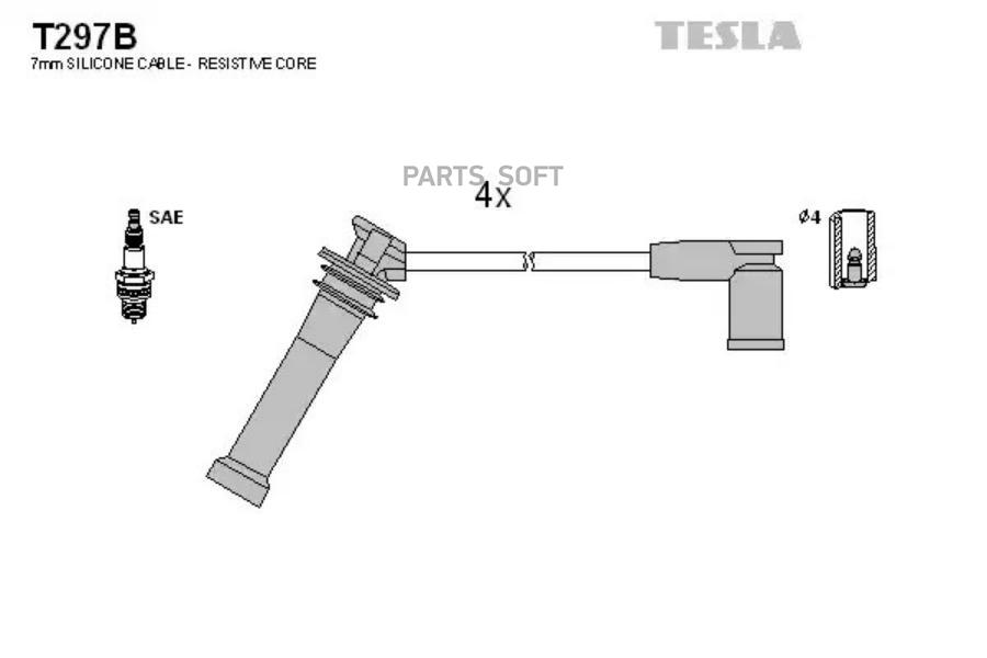 

TESLA Провода высоковольтные TESLA T297B