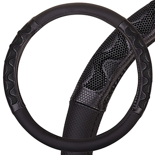 

Оплетка SKYWAY Racer-2 M Черная экокожа, Черный