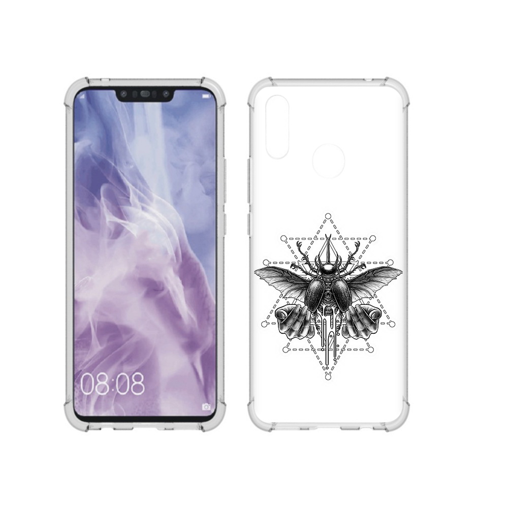 

Чехол MyPads Tocco для Huawei Nova 3i скарабей (PT227100.63.601), Прозрачный, Tocco