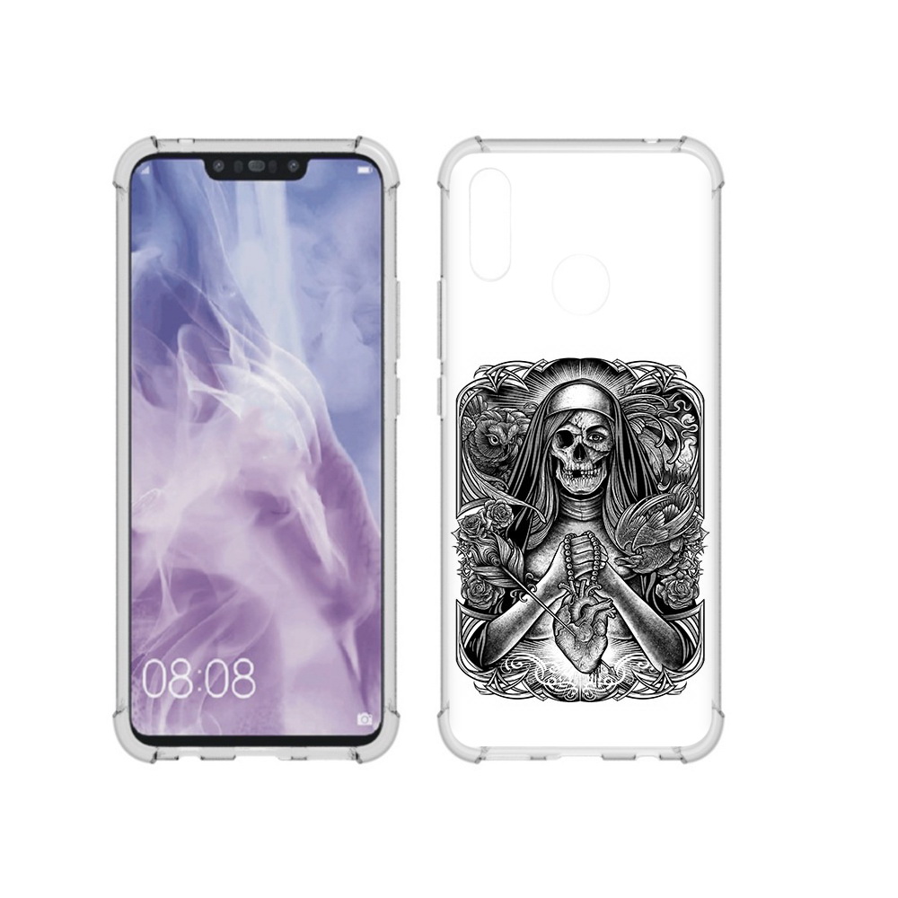 

Чехол MyPads Tocco для Huawei Nova 3i скелет с сердцем (PT227100.63.603), Прозрачный, Tocco