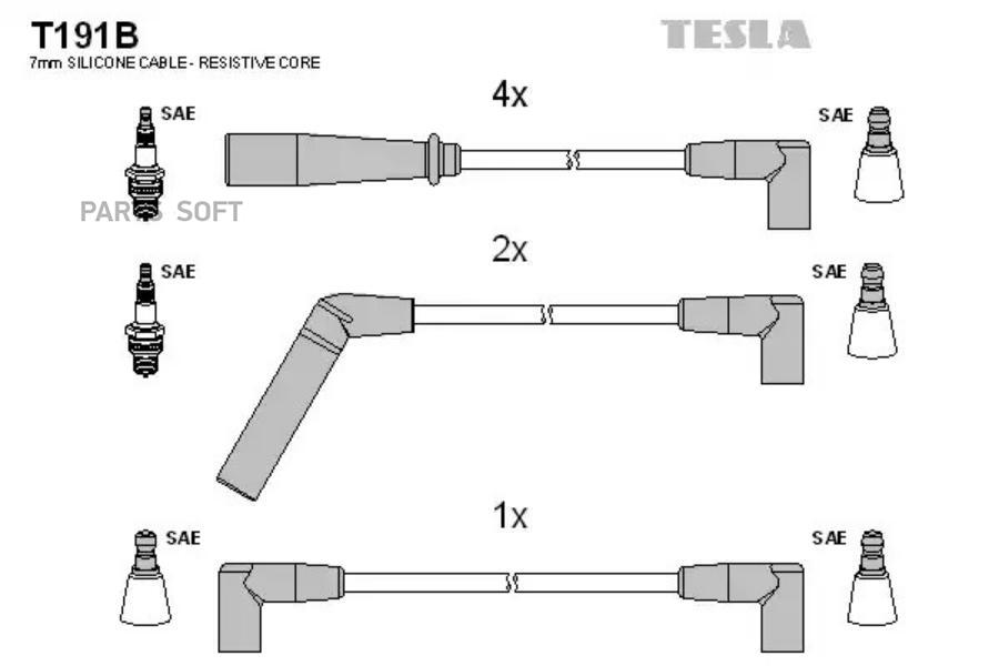 

TESLA Провода высоковольтные TESLA T191B