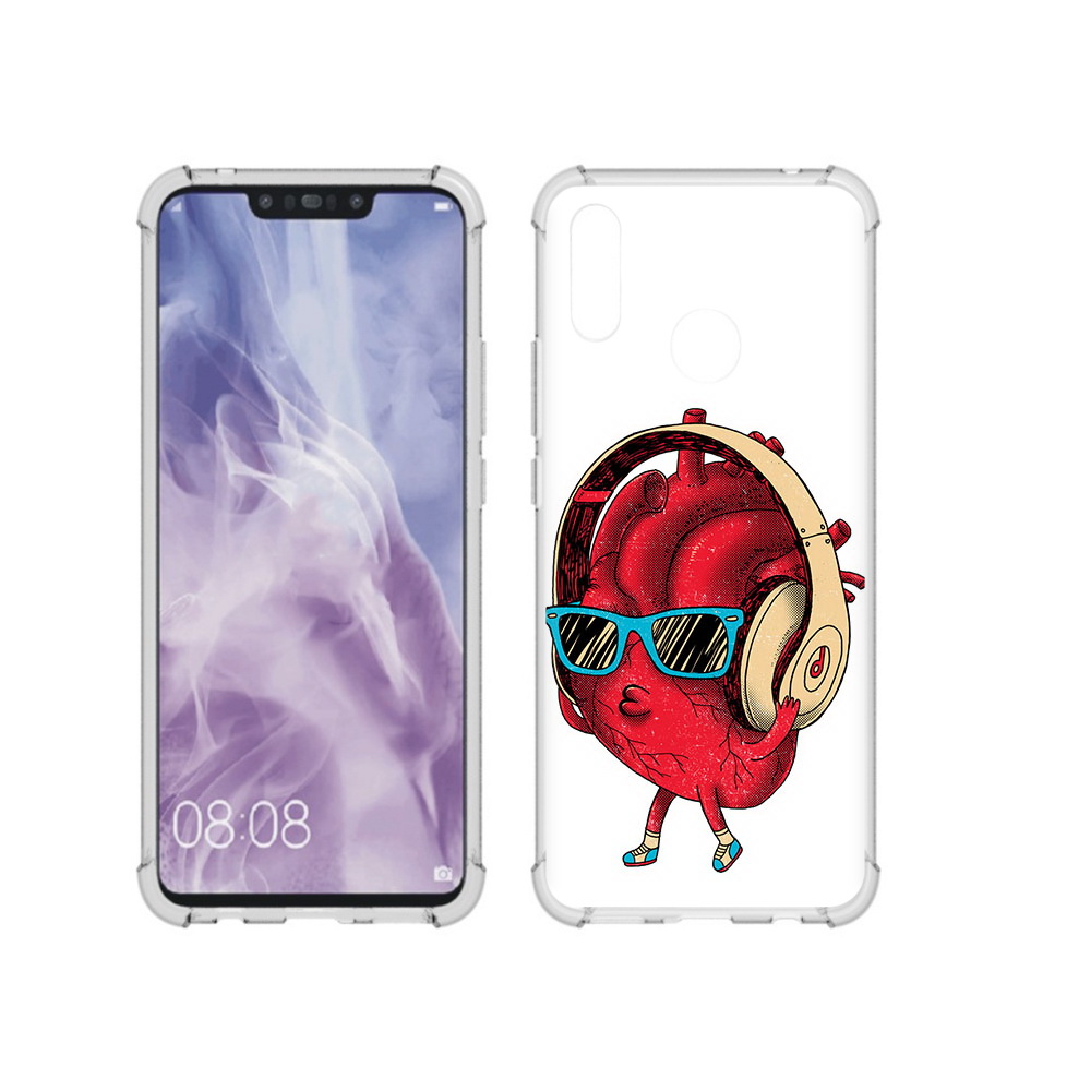 

Чехол MyPads Tocco для Huawei Nova 3i слушай сердце (PT227100.63.609), Прозрачный, Tocco