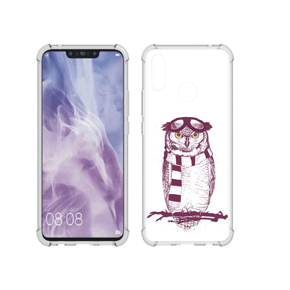 

Чехол MyPads Tocco для Huawei Nova 3i сова-летчик (PT227100.63.612), Прозрачный, Tocco