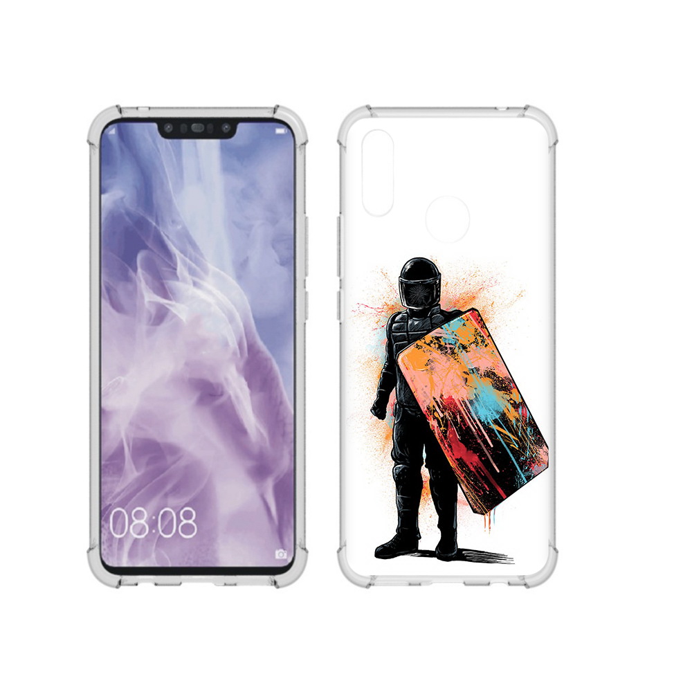 

Чехол MyPads Tocco для Huawei Nova 3i солдат с красочным щитом (PT227100.63.614), Прозрачный, Tocco