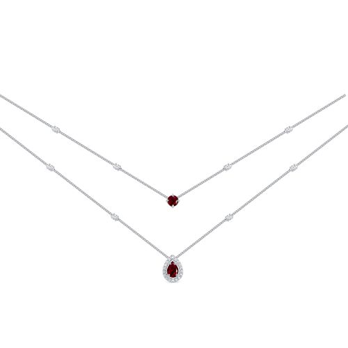 

Колье из серебра с гранатами и фианитами 45 см Yahont 230831, 230831
