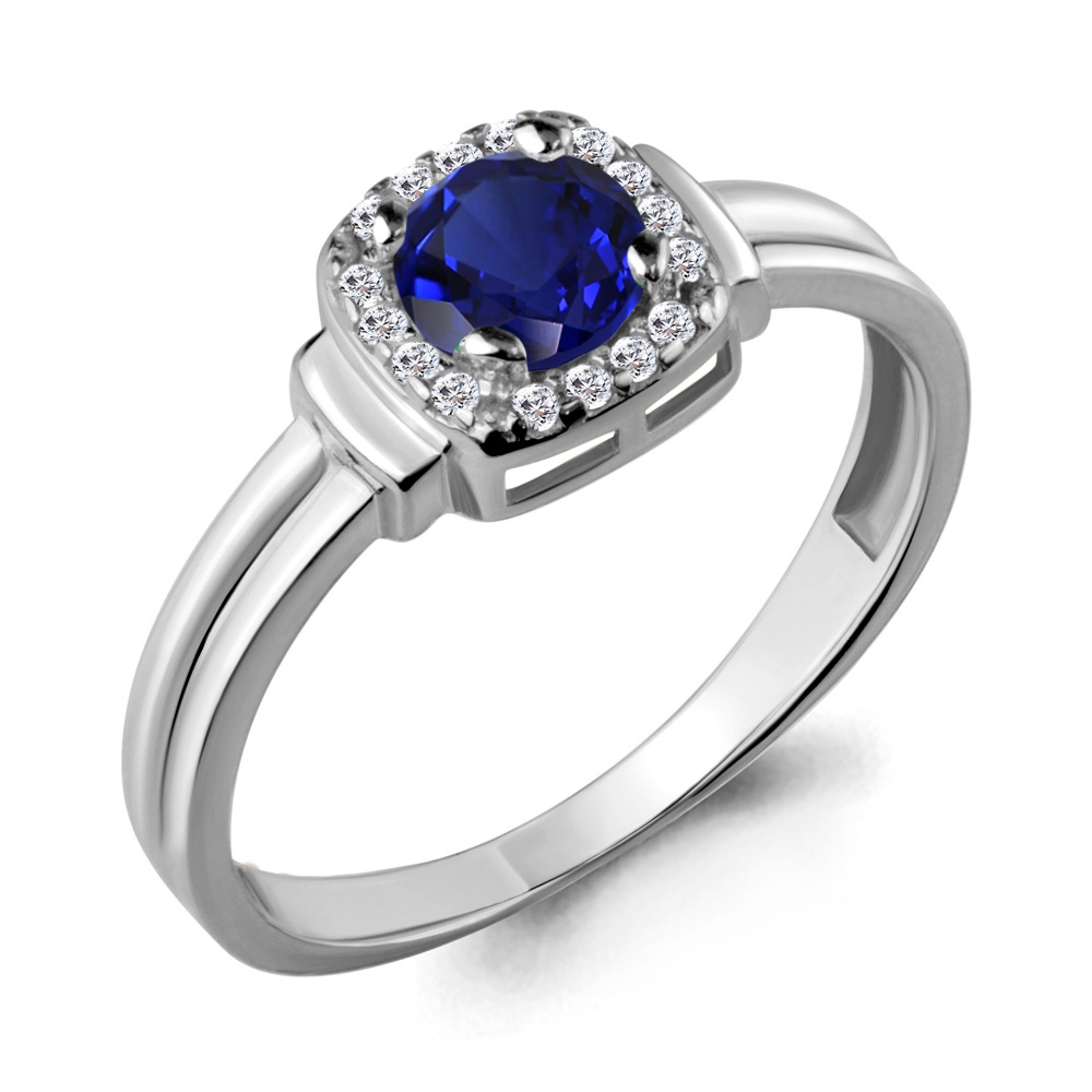 

Кольцо из серебра с сапфиром р. 16,5 Aquamarine 66567Б_925_р, 66567Б_925_р
