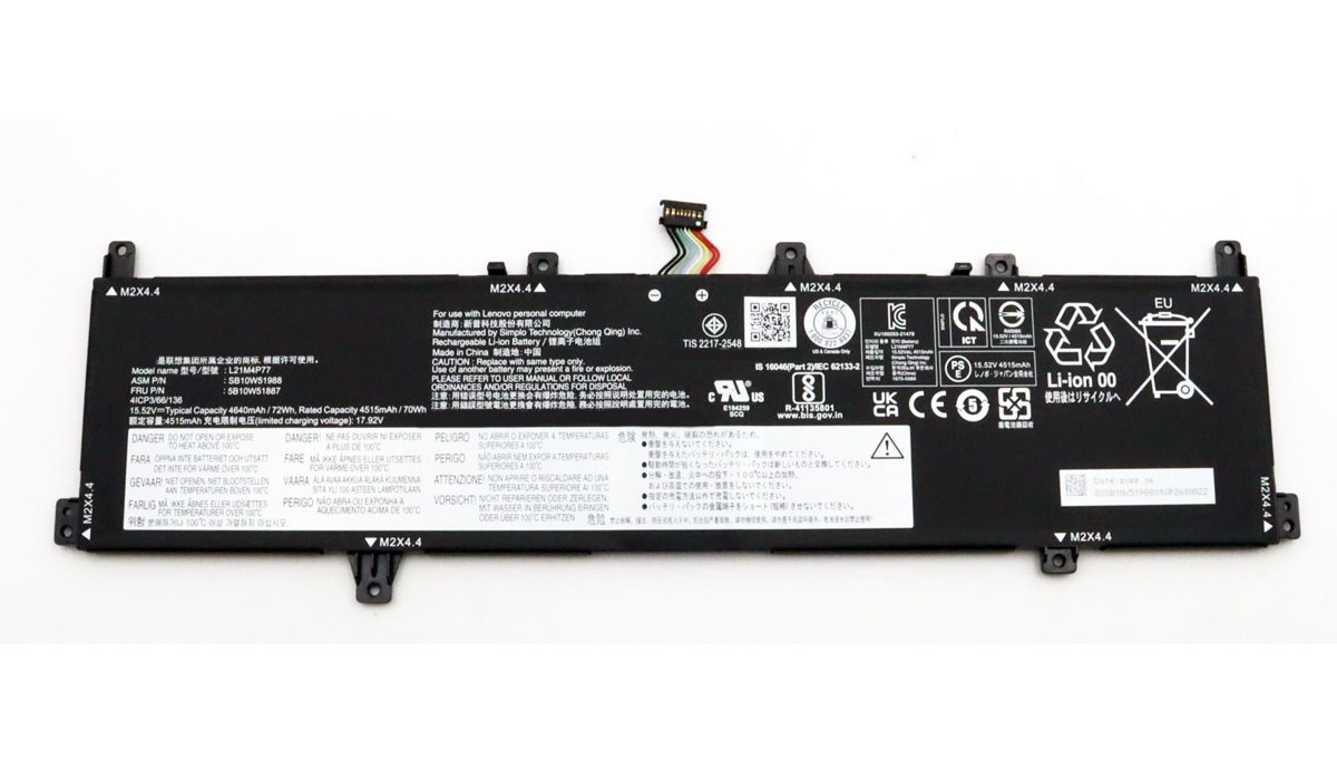 

Аккумулятор OEM для Lenovo ThinkPad Z16 gen 1 (L21M4P77) 15.52V 72Wh, для Lenovo ThinkPad Z16 gen 1 (L21M4P77)