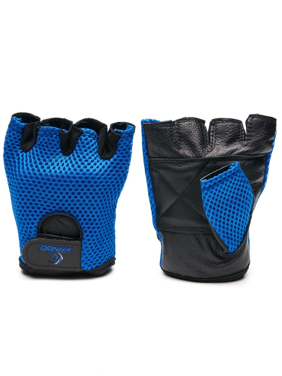 Перчатки для фитнеса Kango WGL-072, черный/синий, S