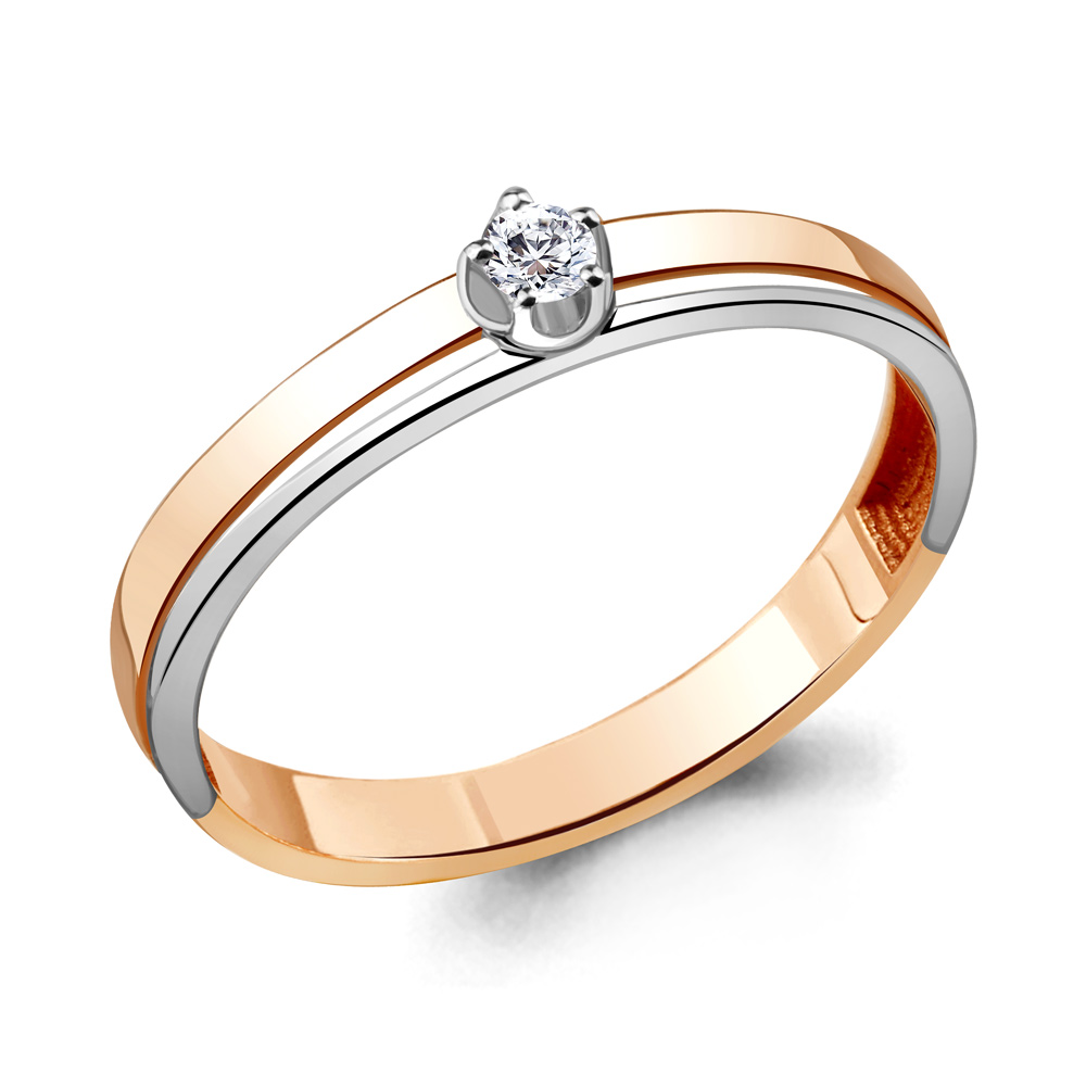 

Кольцо из красного золота с бриллиантом Aquamarine Aquamarine 963018к_585_кз р. 17,5, 963018к_585_кз