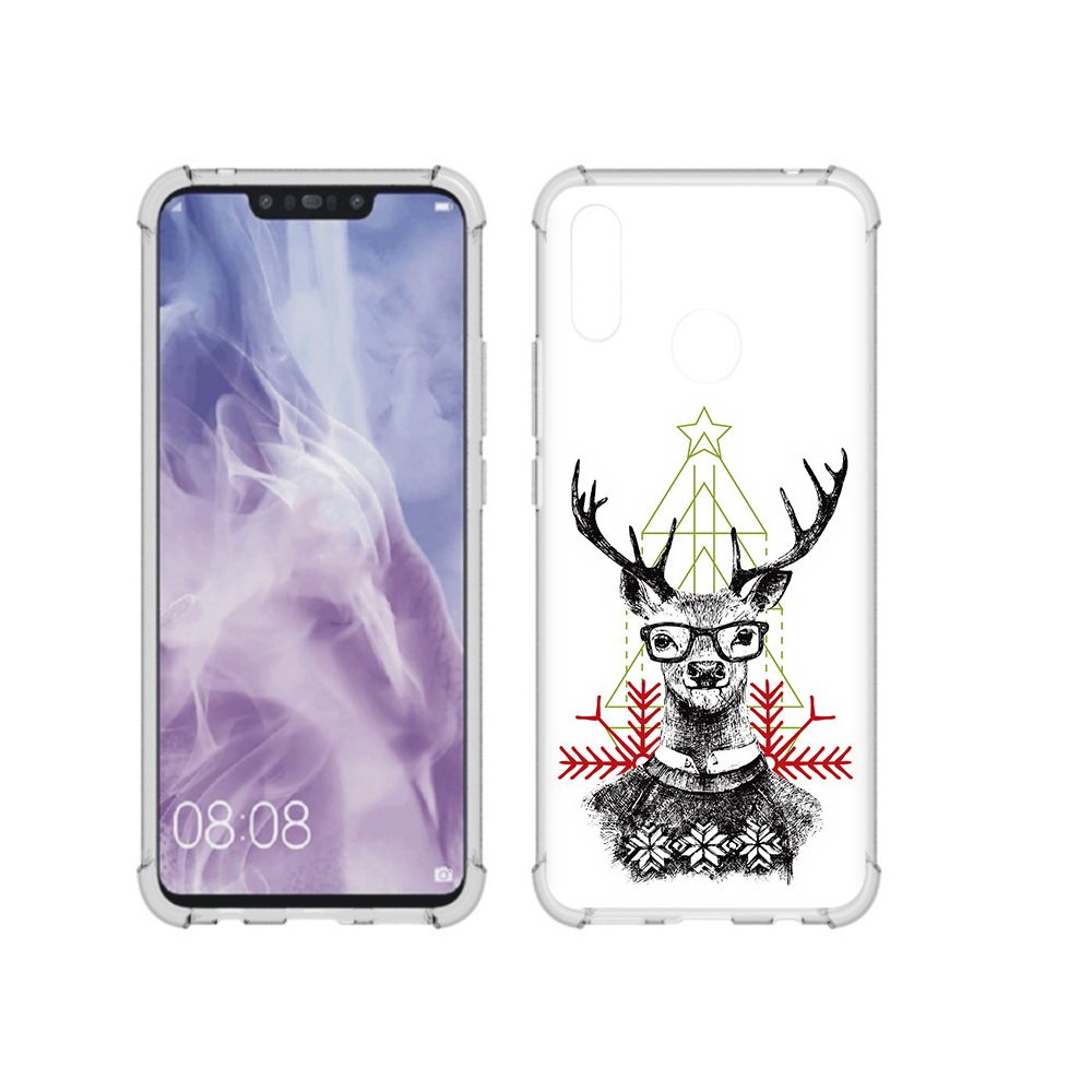 

Чехол MyPads Tocco для Huawei Nova 3i умный олень (PT227100.63.652), Прозрачный, Tocco