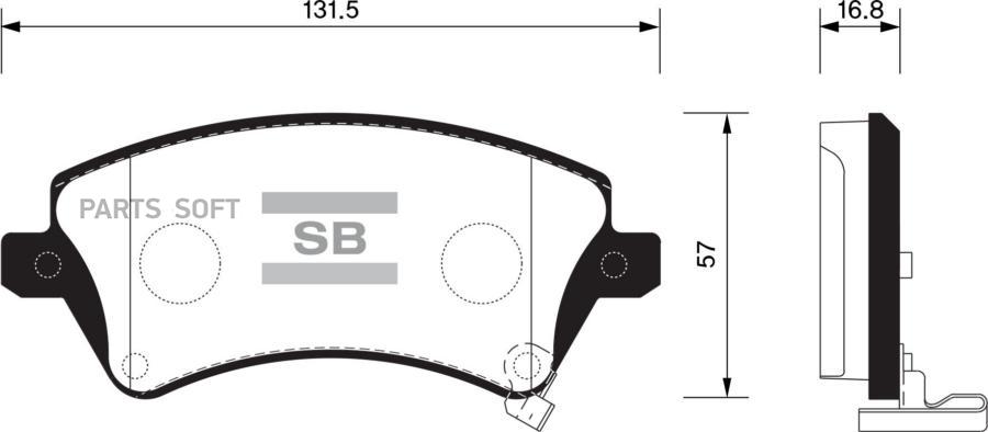 

Колодки передние TOYOTA COROLLA E12 SP1502