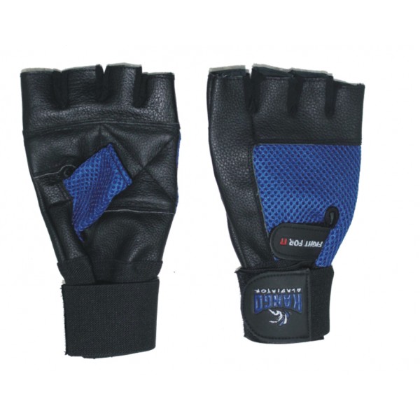 фото Перчатки для фитнеса kango wgl-067 black/blue, m