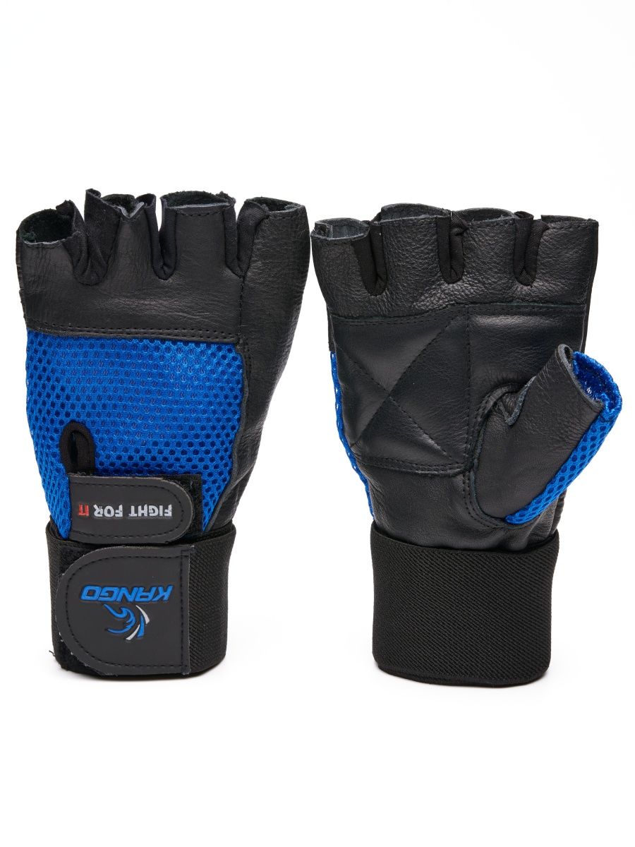 Перчатки для фитнеса Kango WGL-067, черный/синий, M