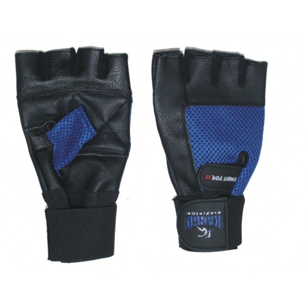 фото Перчатки для фитнеса kango wgl-067 black/blue, s