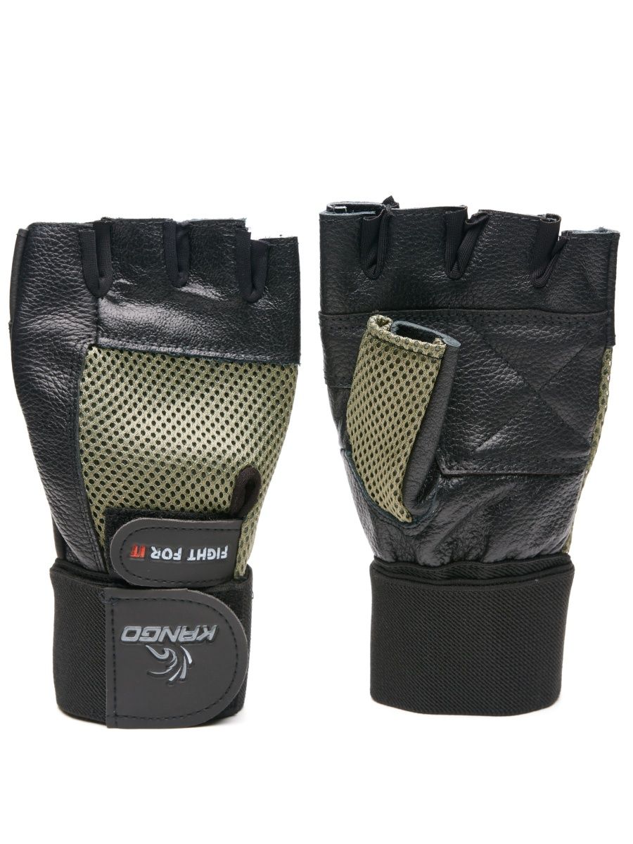 Перчатки для фитнеса Kango WGL-068, черный/серый, M