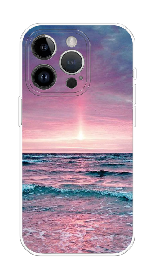 

Чехол на Apple iPhone 15 Pro Max "Восход 3", Розовый;голубой, 15850-1