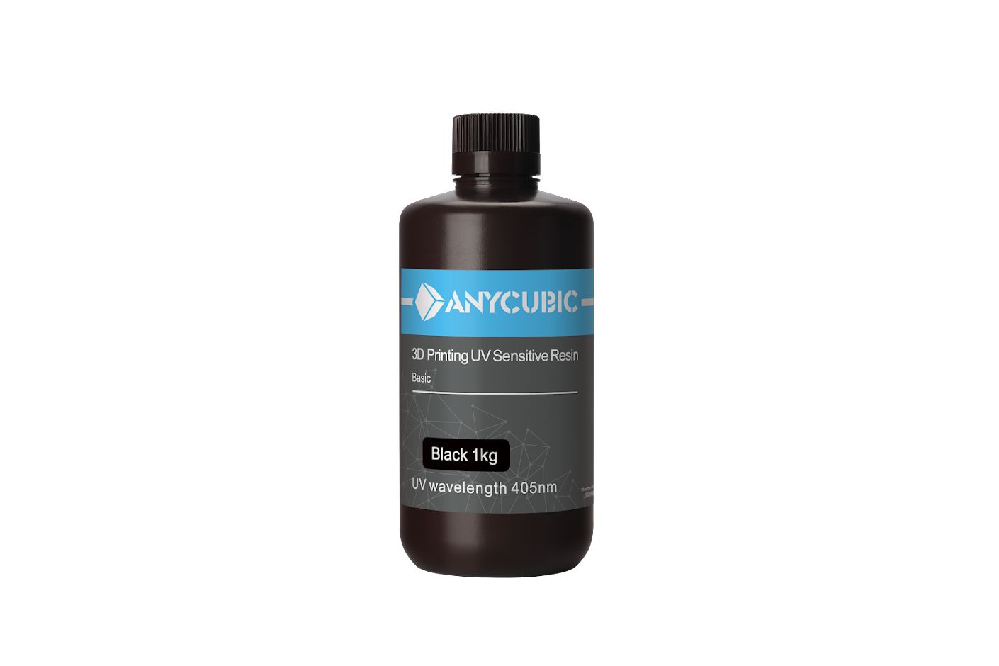 

Фотополимерная смола Anycubic Basic, 1 кг, черная, Черный