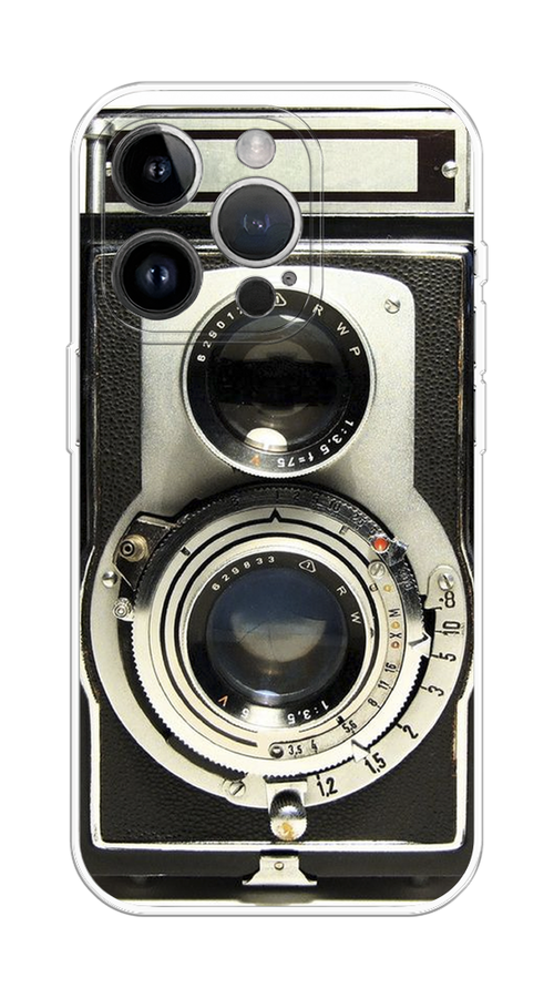 

Чехол на Apple iPhone 15 Pro Max "Старинный фотоаппарат", Серый;черный, 15850-1