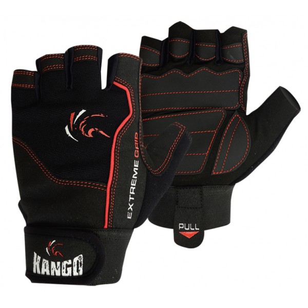 фото Перчатки для фитнеса kango wgl-102 black/red, xl