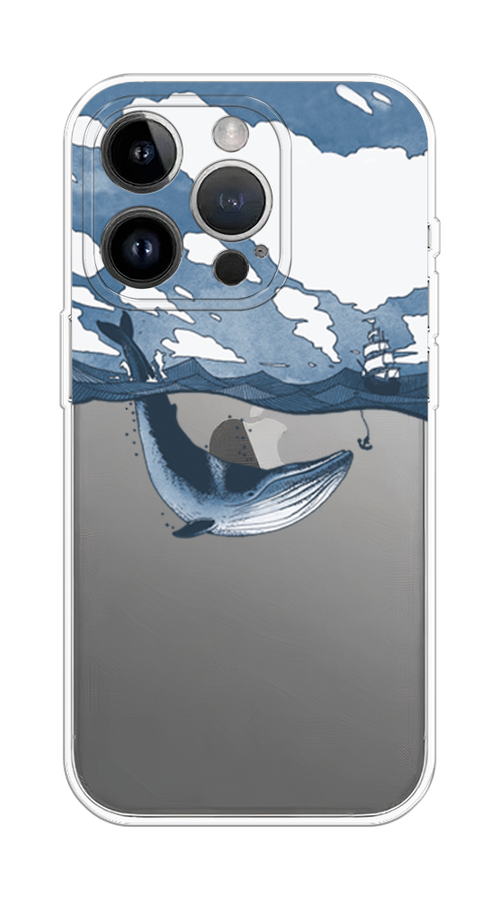 

Чехол на Apple iPhone 15 Pro Max "Большой кит", Синий, 15850-1
