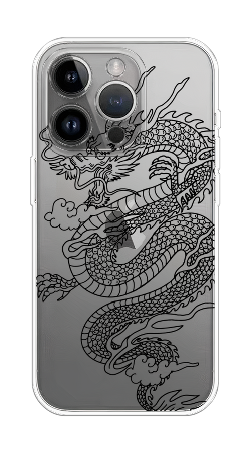 

Чехол на Apple iPhone 15 Pro Max "Большой китайский дракон", Черный;серый, 15850-1