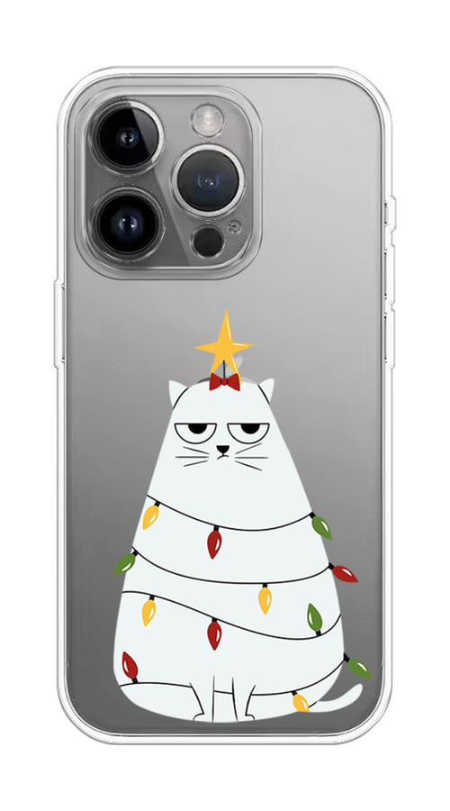 

Чехол на Apple iPhone 15 Pro Max "Котик в гирлянде", Белый;красный;желтый, 15850-1