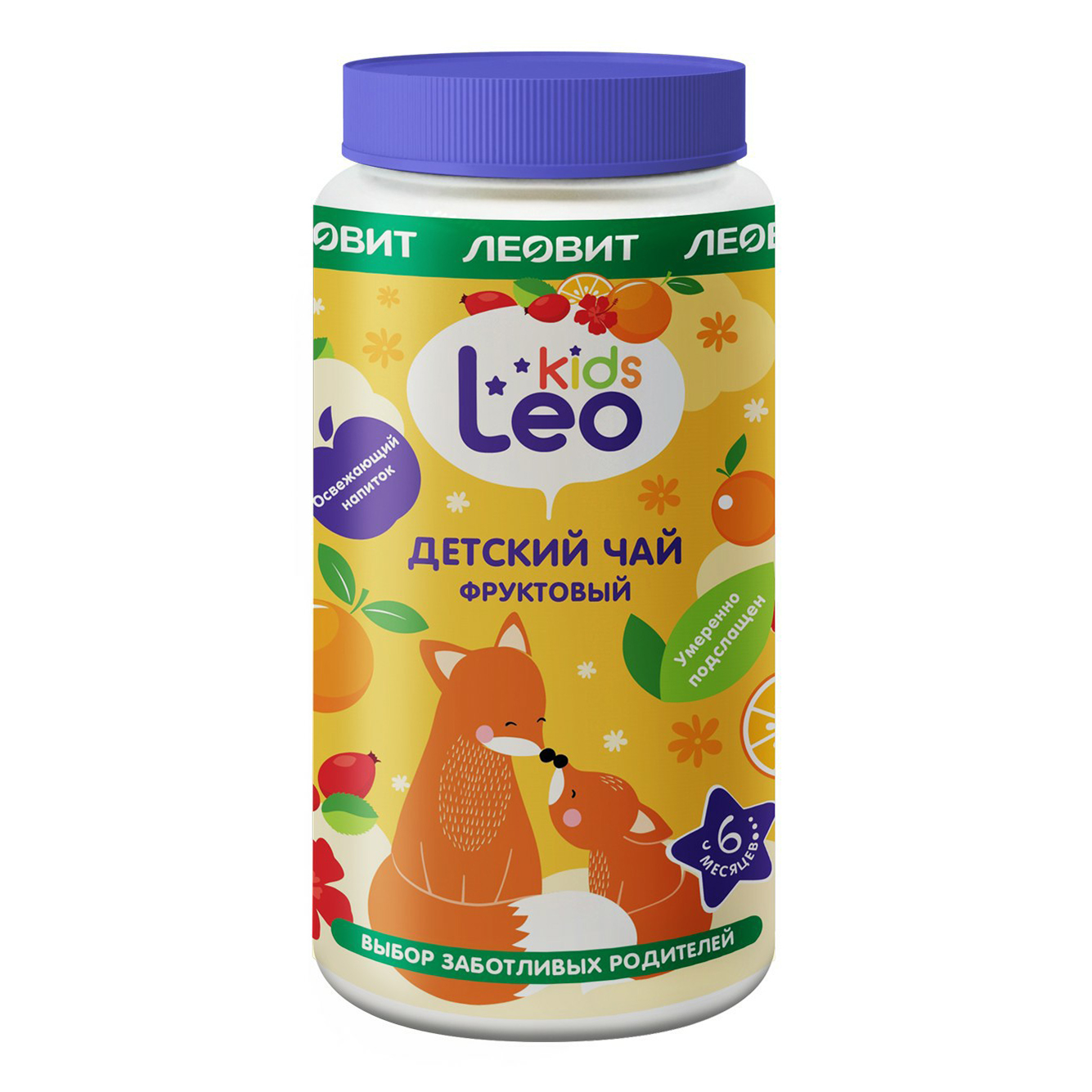 Чай детский Леовит Leo Kids Фруктовый гранулированный с 6 месяцев 200 г