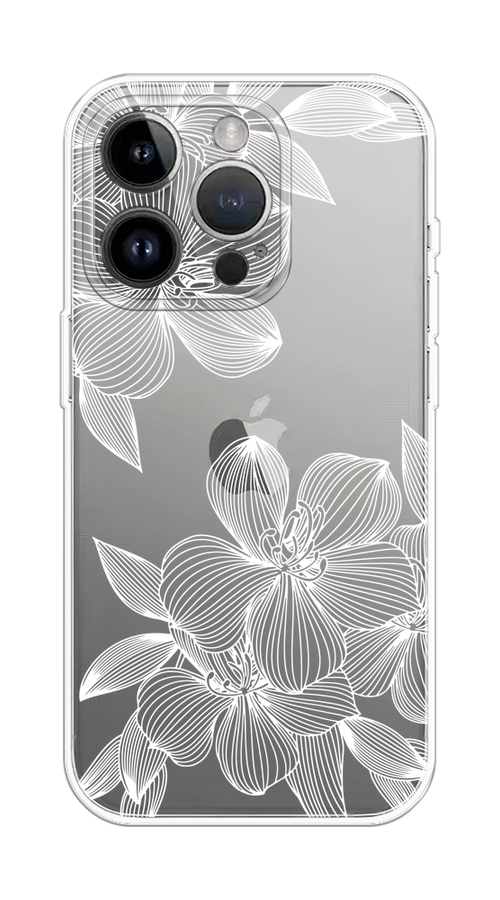 

Чехол на Apple iPhone 15 Pro Max "Крокус", Белый;прозрачный, 15850-1