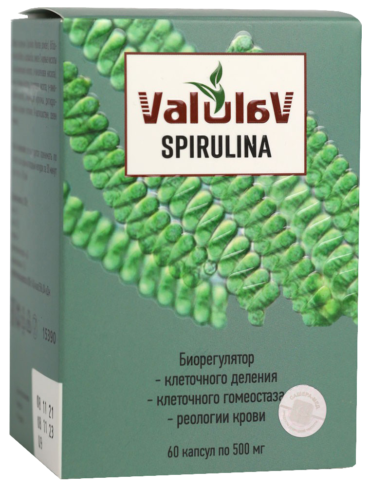 

Капсулы ValulaV Спирулина, 60 шт. по 500 мг