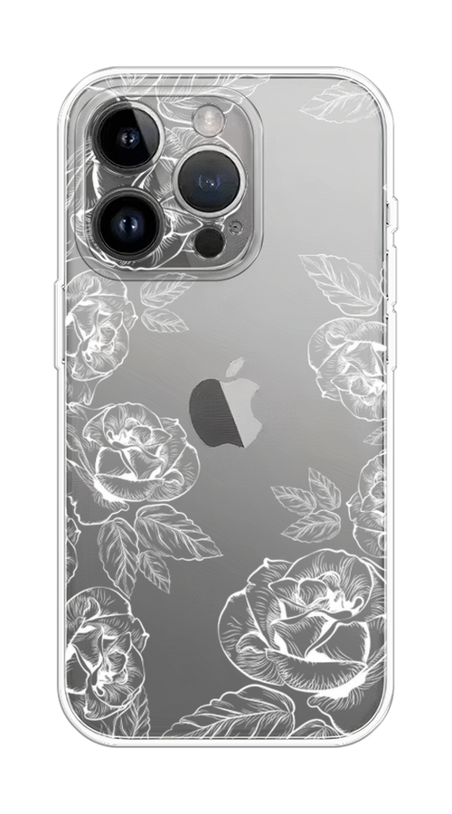 

Чехол на Apple iPhone 15 Pro Max "Розы графика", Черный;серый, 15850-1