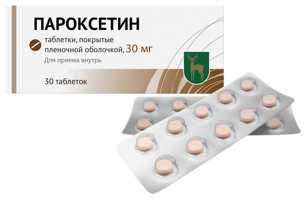 Купить Пароксетин таблетки покрытые пленочной оболочкой 30 мг 30 шт., МЭЗ