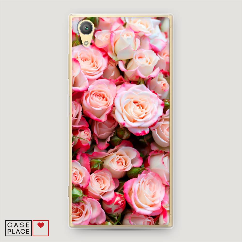 

Чехол на Sony Xperia XA1 plus "Много роз", Розовый, 53050-2