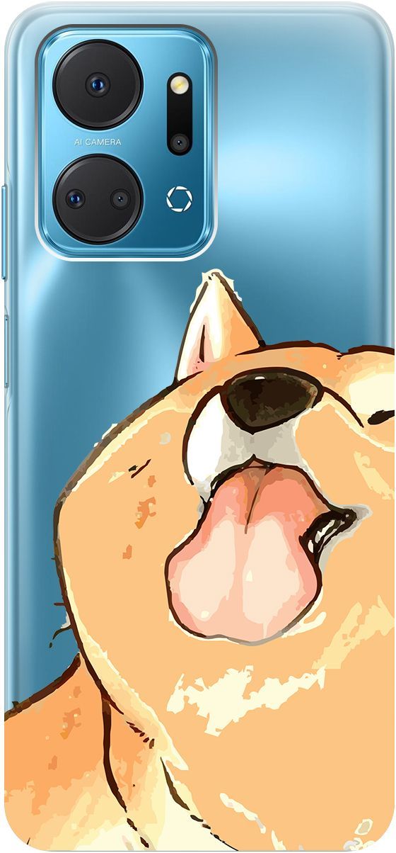 Силиконовый чехол на Honor X7a с 3D принтом 