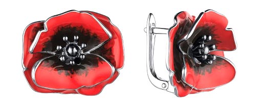 

Серьги из серебра с эмалью Dewi 901022622-dv, 901022622-dv