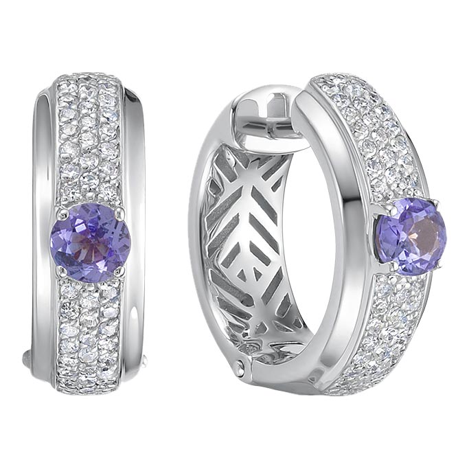 

Серьги из белого золота с бриллиантом/танзанитом Vesna jewelry 22209-251-141-00, 22209-251-141-00
