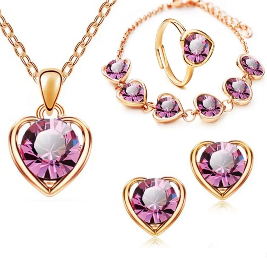 

Колье+серьги+браслет+кольцо из бижутерного сплава NoBrand MRKT5515876530, стекло, MRKT5515876530