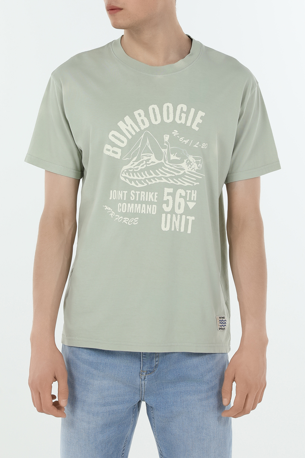 

Футболка мужская Bomboogie TM8525TJIS4 зеленая L, Зеленый, TM8525TJIS4