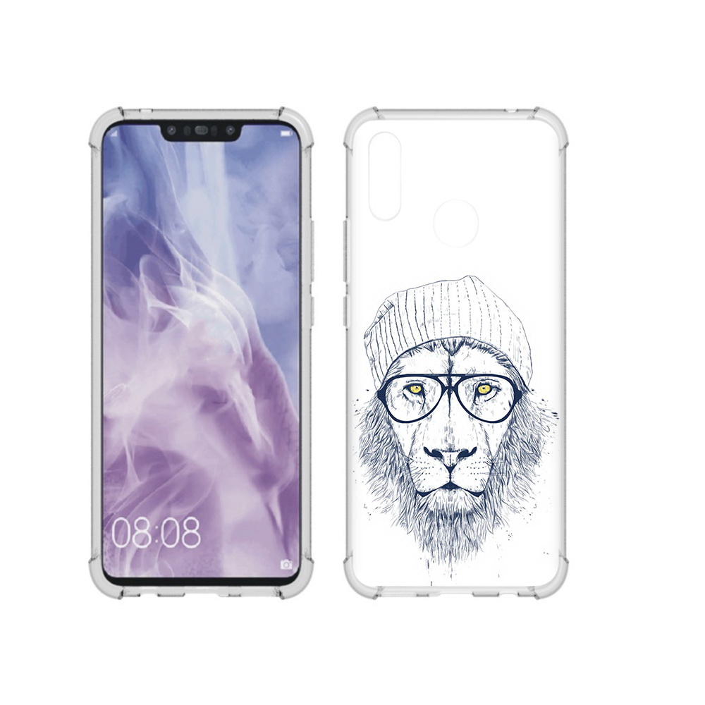

Чехол MyPads Tocco для Huawei Nova 3i хиппи лев (PT227100.63.663), Прозрачный, Tocco